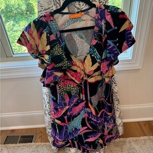 Vibrant floral print dress